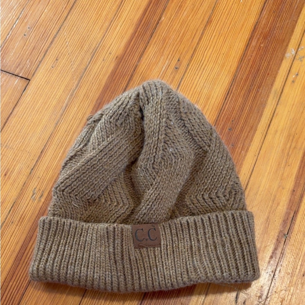 CC Knit Beanie in Brown